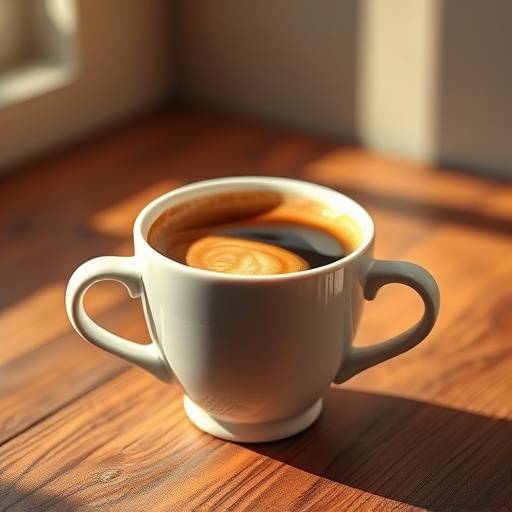 Xícara de café expresso com creme.